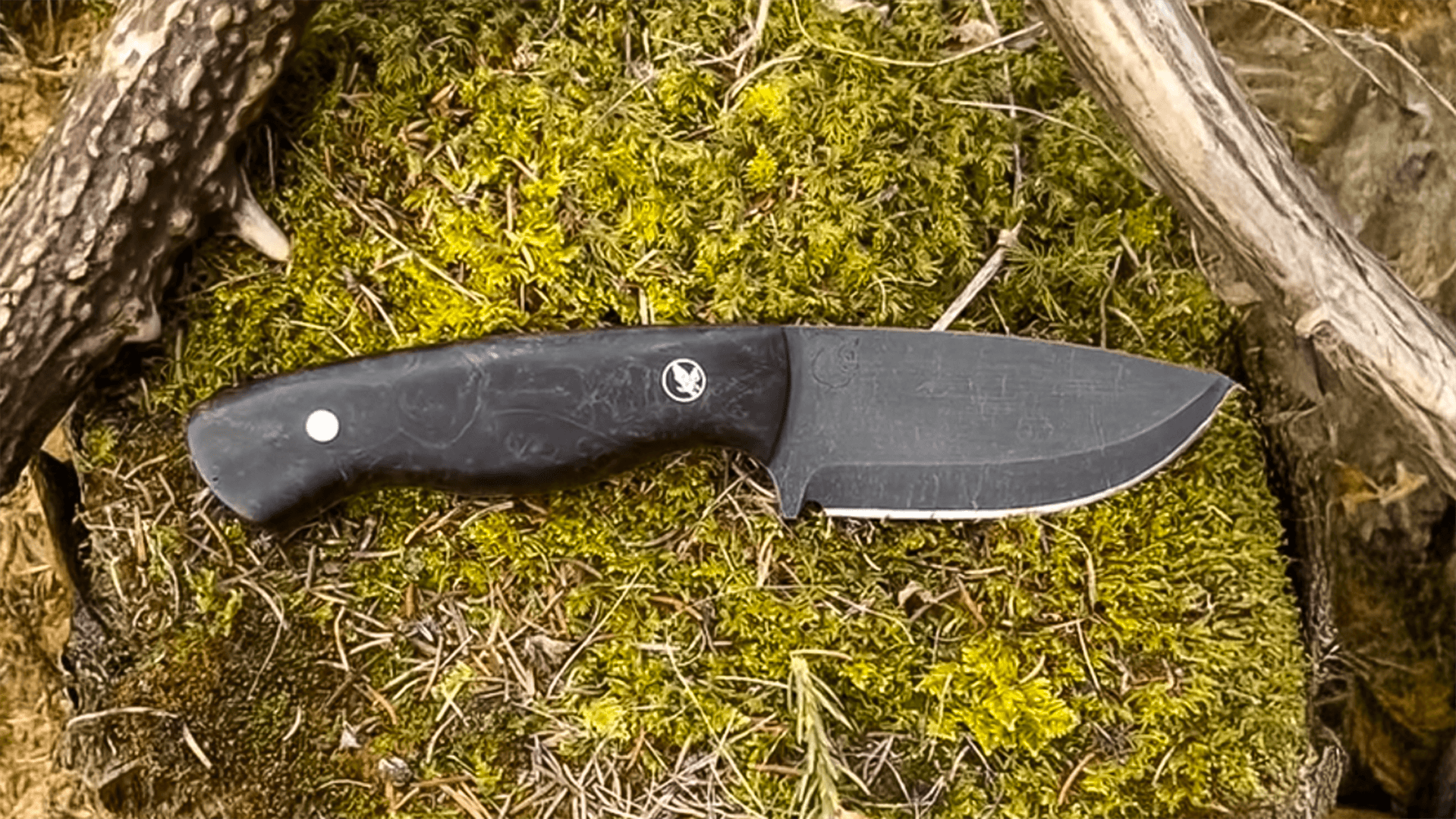 rustic knife on wood